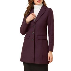 WSLCN Mens Overcoat Jackets Mid-Long Double-Breasted Coat Blazer Costume Reefer Overcoat